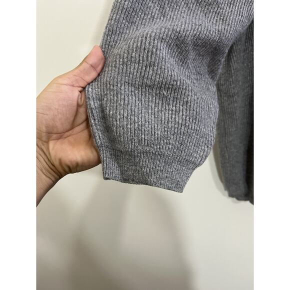 Scandi Minimalist Angora Cashmere Blend Duster Cardigan XL Quiet Luxury Preppy - Picture 4 of 13